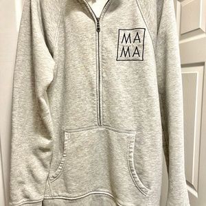 Ashco MAMA 1//4 zip sweatshirt